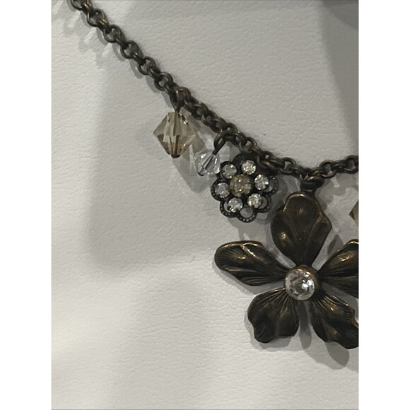 Liz Palacios SF Necklace Flower Filligree With Crystals - Picture 3 of 7